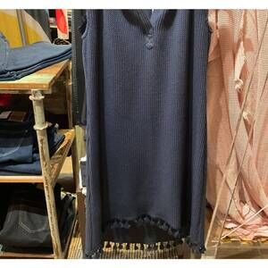 NEW 209WST38 crochet knit dress in navy